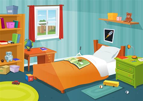 bedroom cartoon